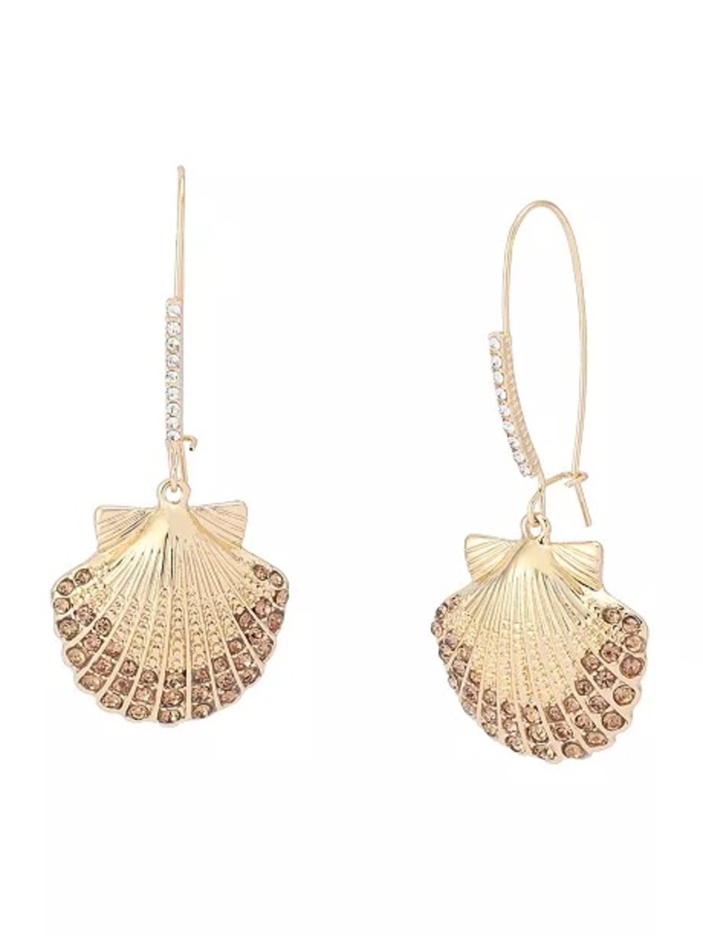 Betsey Johnson Mermaid Jewels Seashell Dangle Earrings